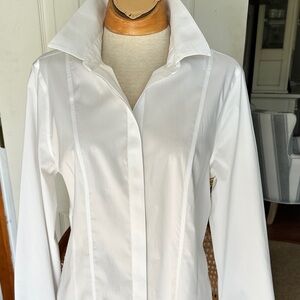 White House Black Market classic white blouse